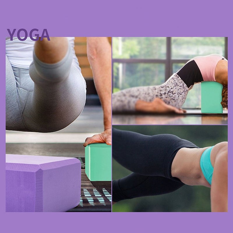 Dofover Set of 2 Yoga Blocks EVA Foam Exercise Bricks Provides Stability Balance and Support Improve Strength - 9 x 6x 3 inches (Pink) - Image 4
